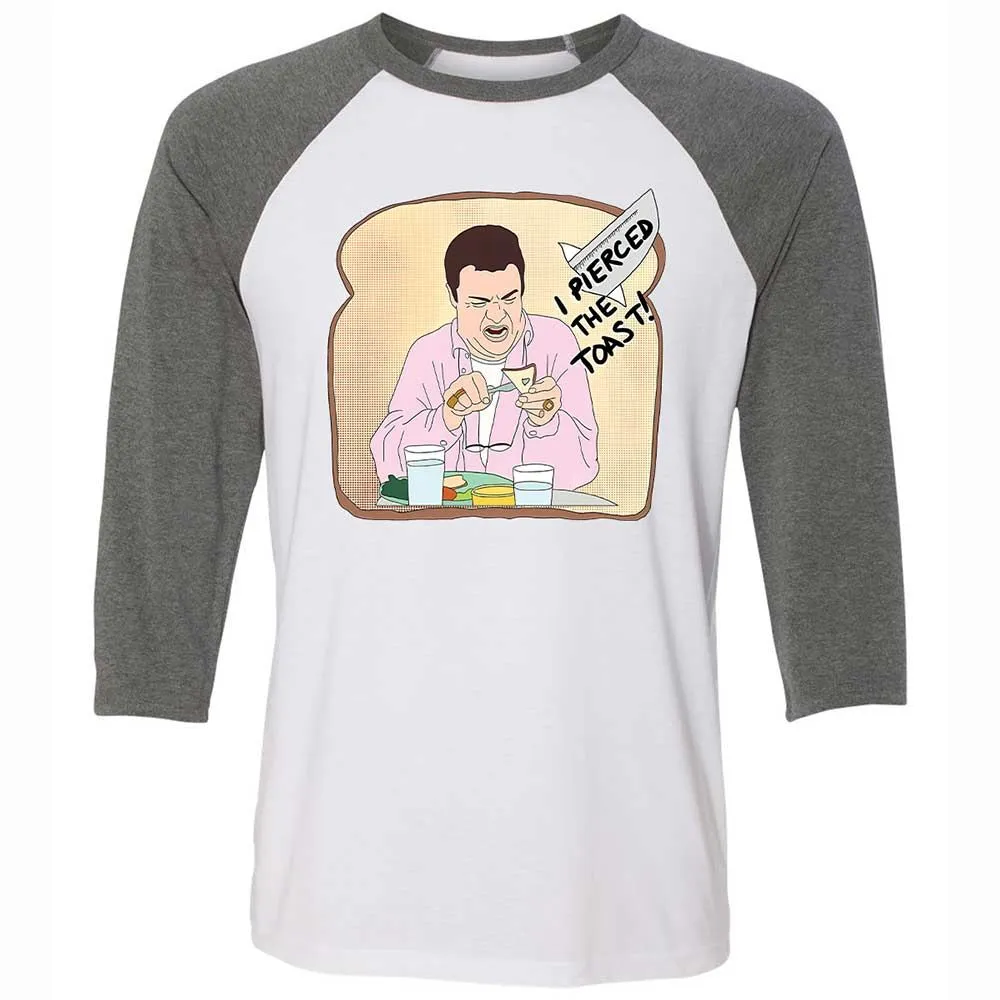 Unisex 3/4 Baseball Tee - BGJWKU9V - White/Deep Heather - 11