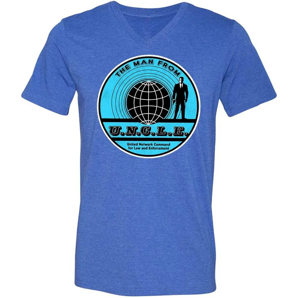Unisex V-Neck T-Shirt - GYJRTSZD - Heather True Royal - 5