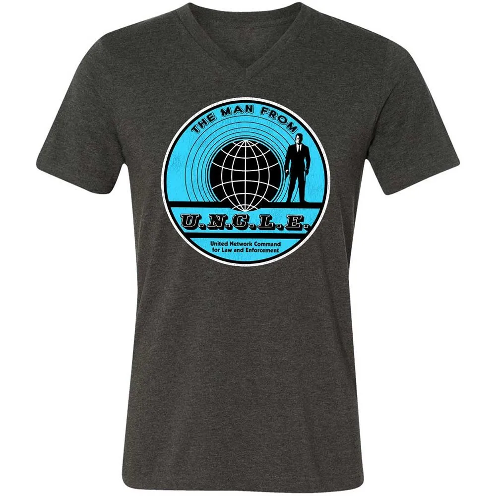 Unisex V-Neck T-Shirt - GYJRTSZD - Dark Grey Heather - 9