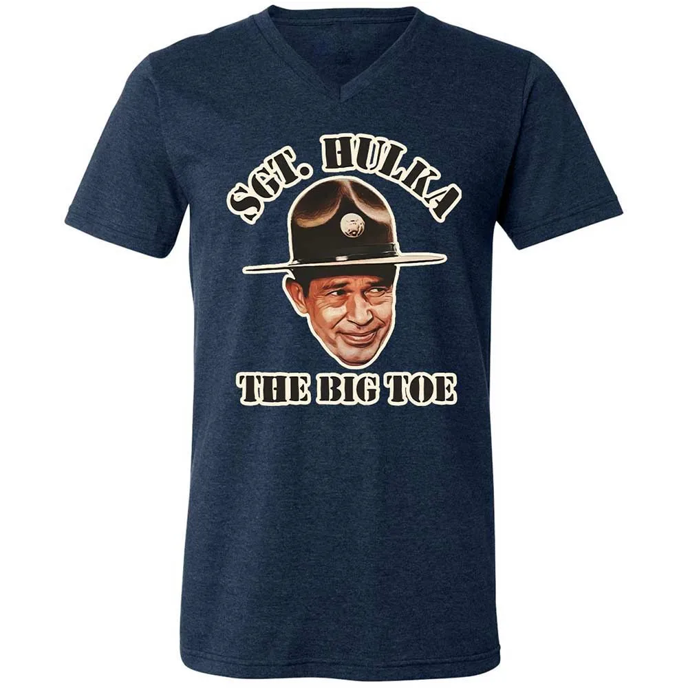 Unisex V-Neck T-Shirt - B6DQ6KN5 - Heather Navy - 3