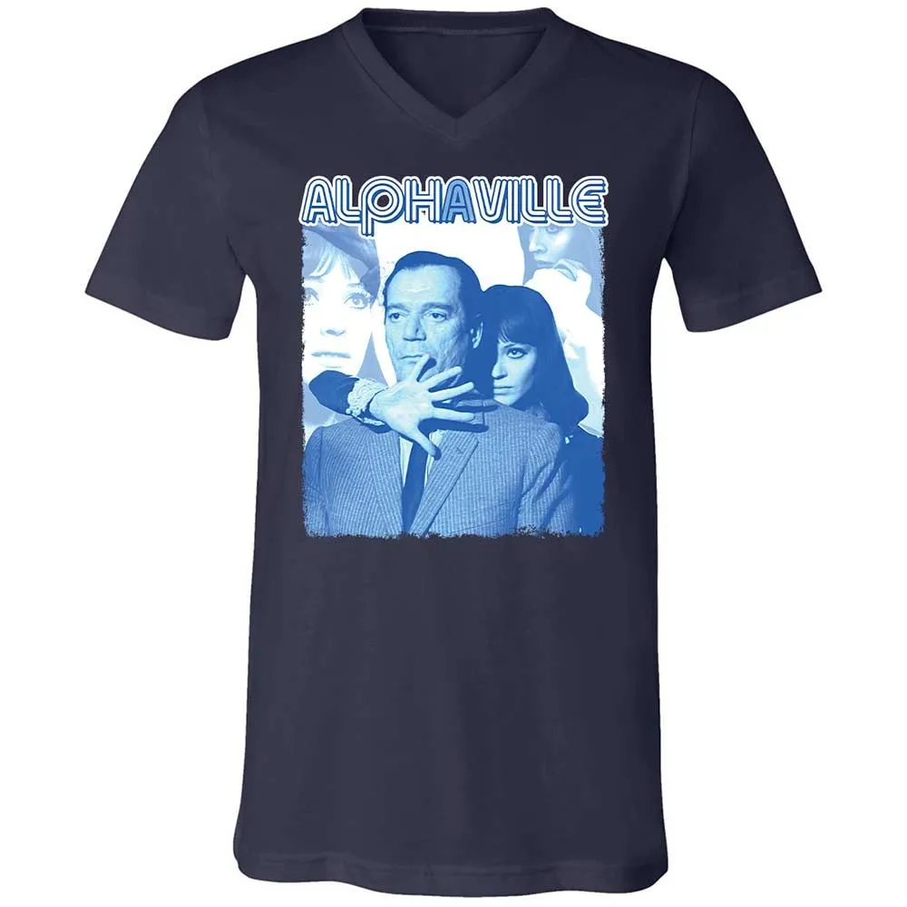 Unisex V-Neck T-Shirt - 5NZVBMGF - Navy - 2