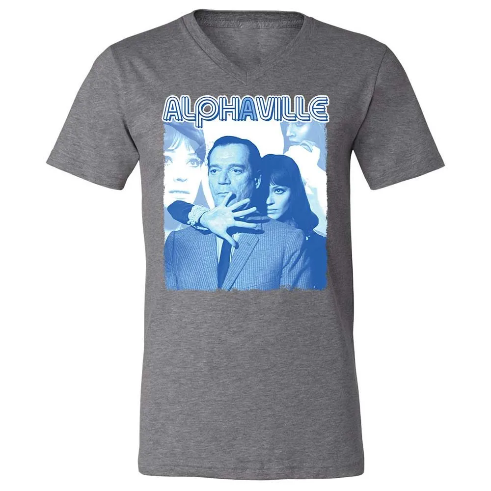 Unisex V-Neck T-Shirt - 5NZVBMGF - Deep Heather - 14