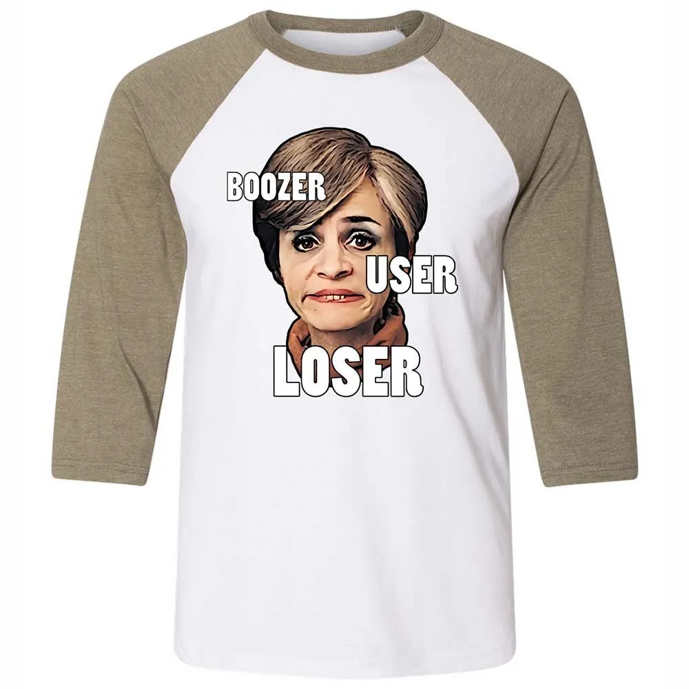 I was a boozer, a user, and a loser - White/Heather Olive - 4