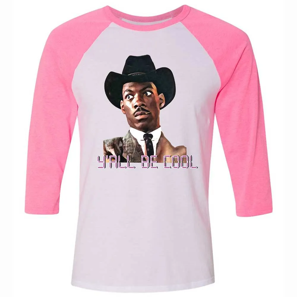 Unisex 3/4 Baseball Tee - ZHC7J4M3 - White/Neon Pink - 12