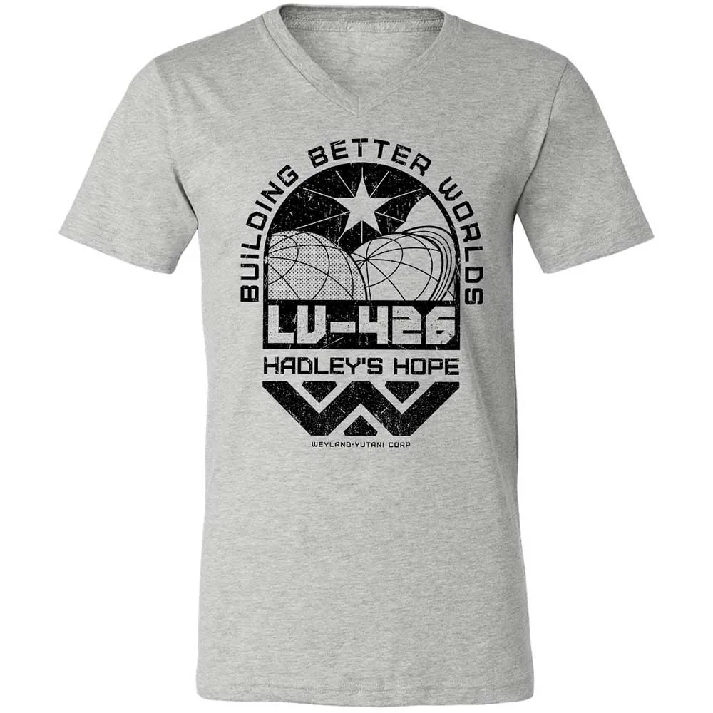 Unisex V-Neck T-Shirt - 49LNVHDF - Athletic Heather - 2