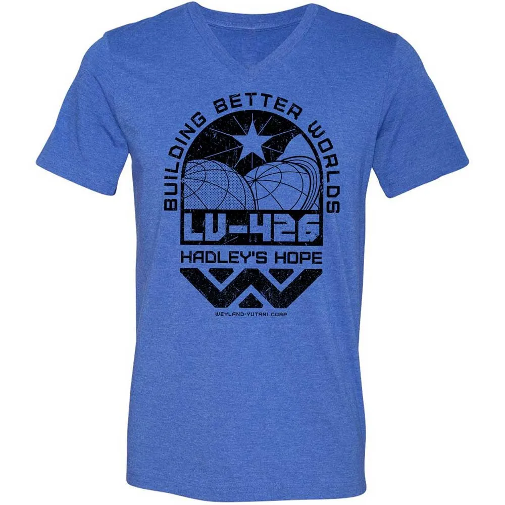 Unisex V-Neck T-Shirt - 49LNVHDF - Heather True Royal - 4