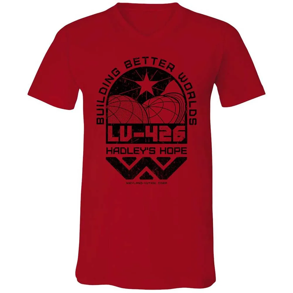 Unisex V-Neck T-Shirt - 49LNVHDF - Red - 5