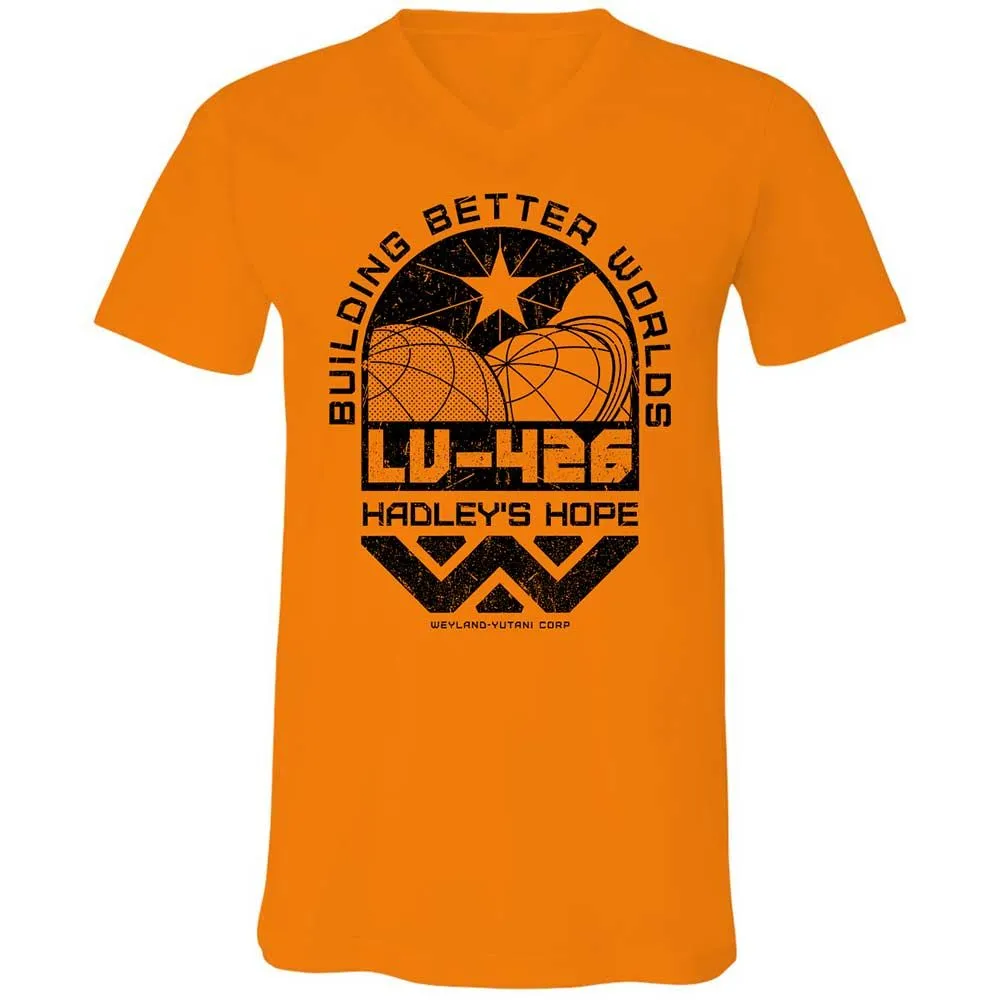 Unisex V-Neck T-Shirt - 49LNVHDF - Orange - 7
