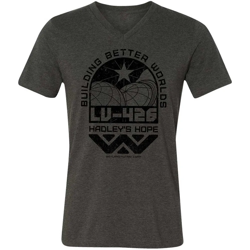 Unisex V-Neck T-Shirt - 49LNVHDF - Dark Grey Heather - 8