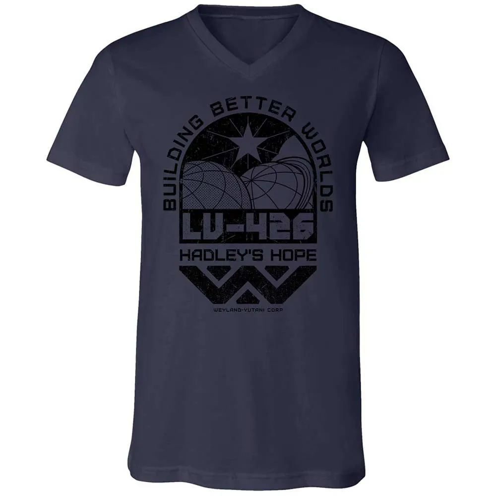 Unisex V-Neck T-Shirt - 49LNVHDF - Navy - 12