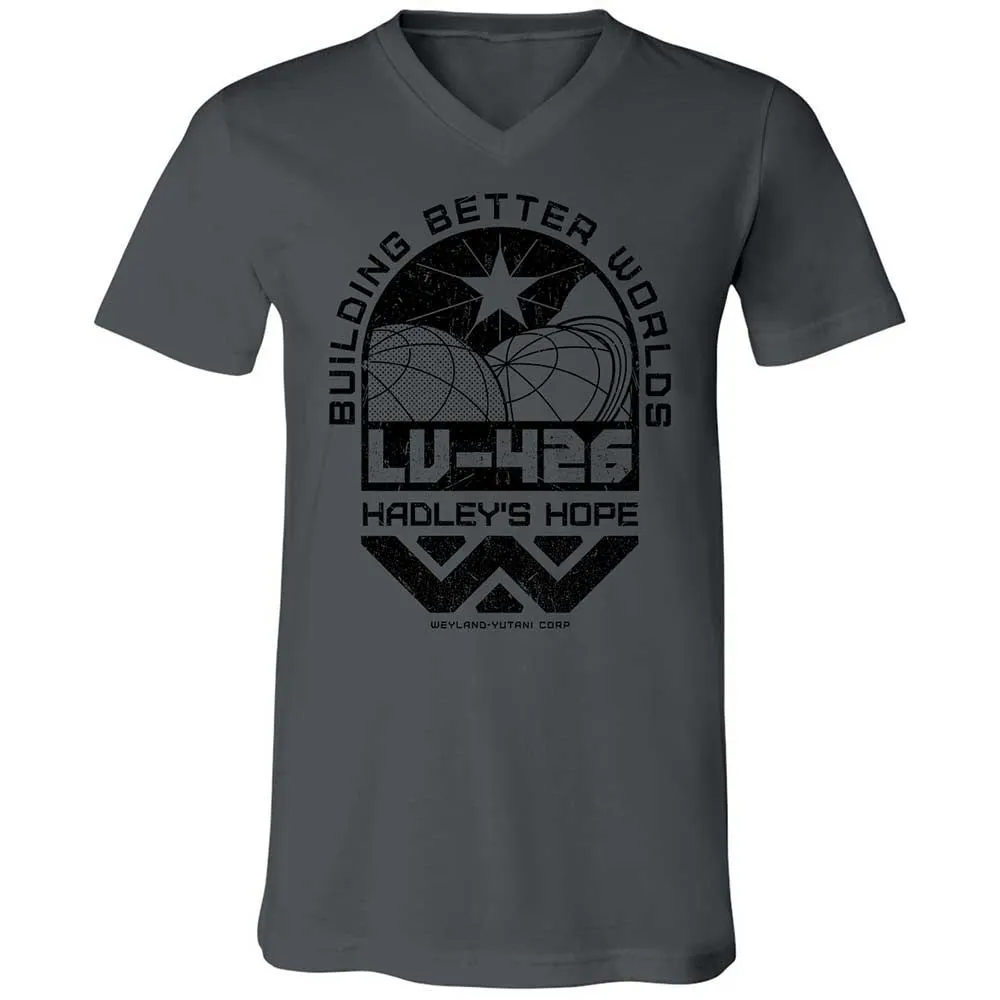 Unisex V-Neck T-Shirt - 49LNVHDF - Asphalt - 16
