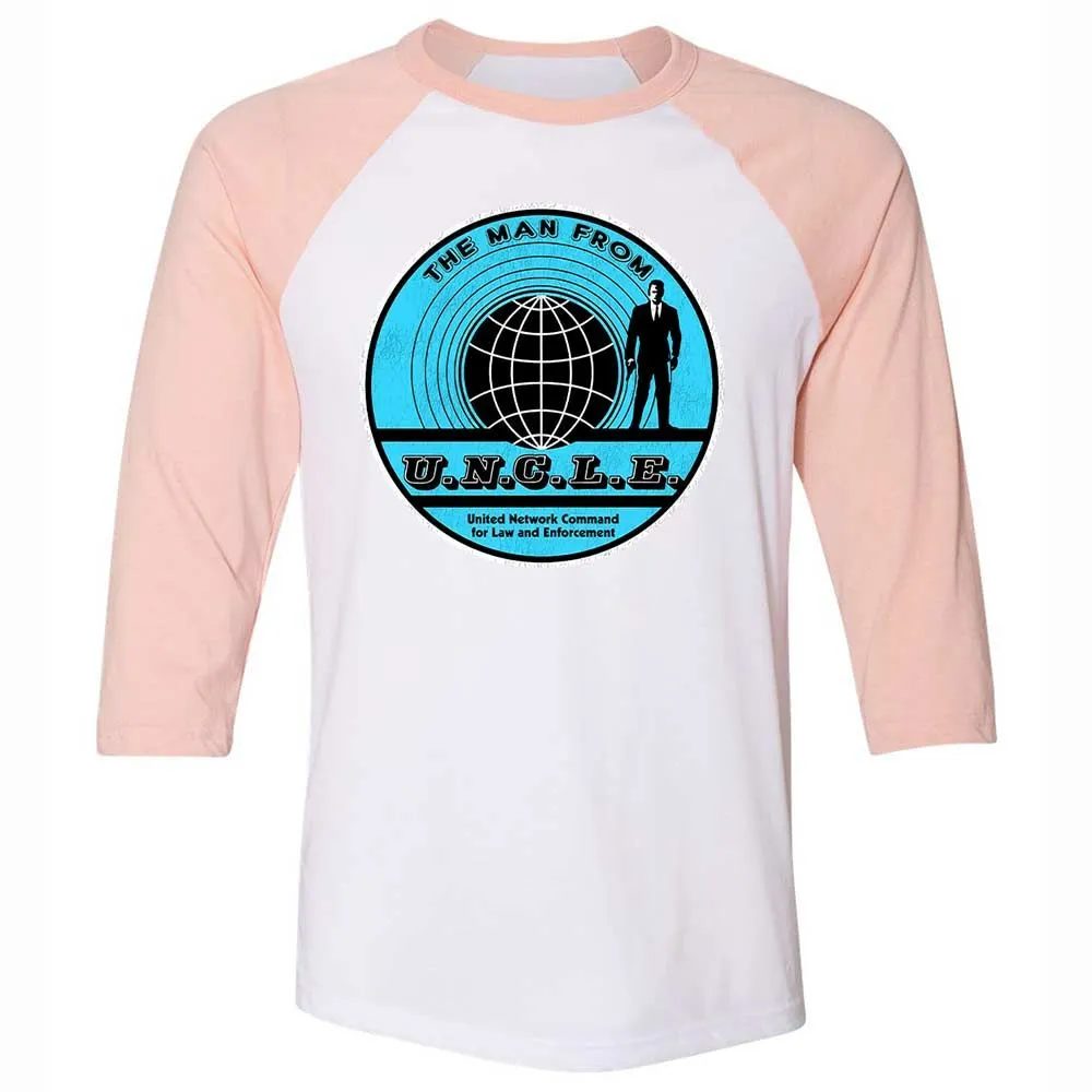 Unisex 3/4 Baseball Tee - S6VGQ1M2 - White/Heather Peach - 5