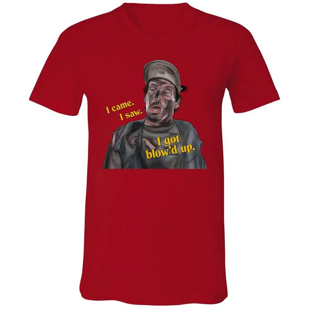 Unisex V-Neck T-Shirt - QT35AN93 - Red - 5