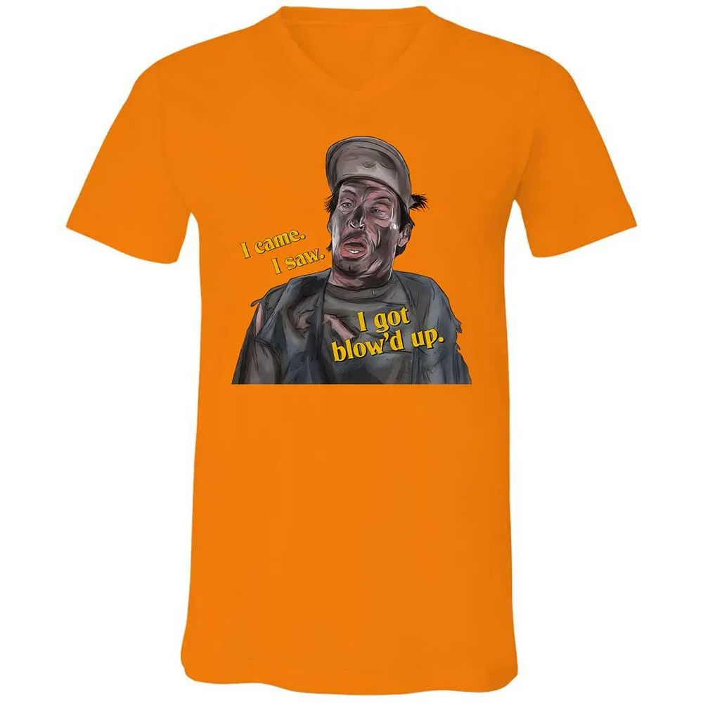 Unisex V-Neck T-Shirt - QT35AN93 - Orange - 7