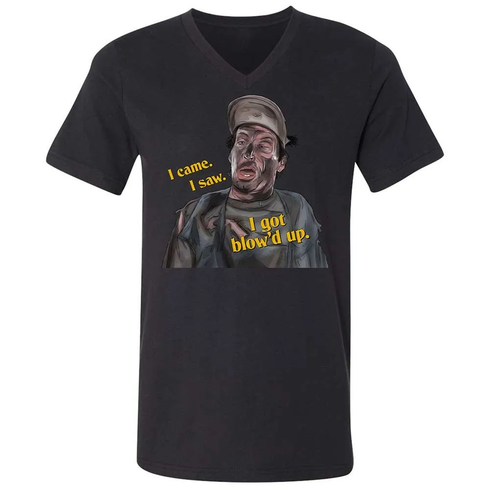 Unisex V-Neck T-Shirt - QT35AN93 - Black - 11