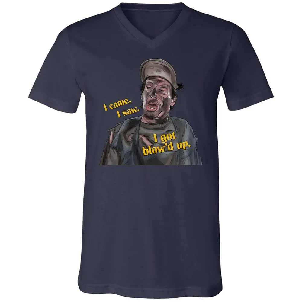Unisex V-Neck T-Shirt - QT35AN93 - Navy - 12