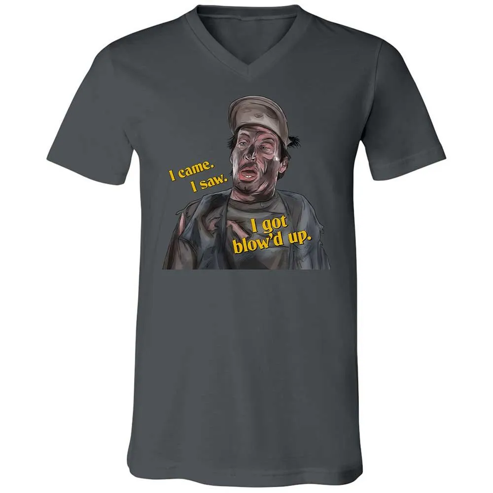 Unisex V-Neck T-Shirt - QT35AN93 - Asphalt - 16