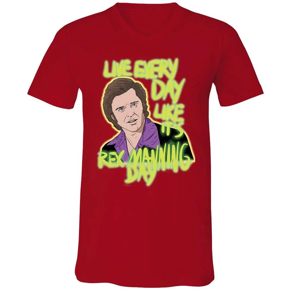 Unisex V-Neck T-Shirt - E2J26ZB4 - Red - 5
