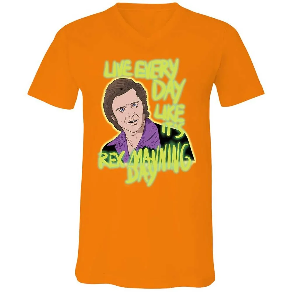 Unisex V-Neck T-Shirt - E2J26ZB4 - Orange - 7