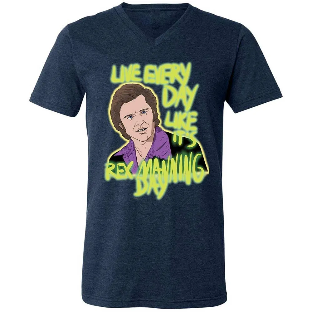 Unisex V-Neck T-Shirt - E2J26ZB4 - Heather Navy - 13