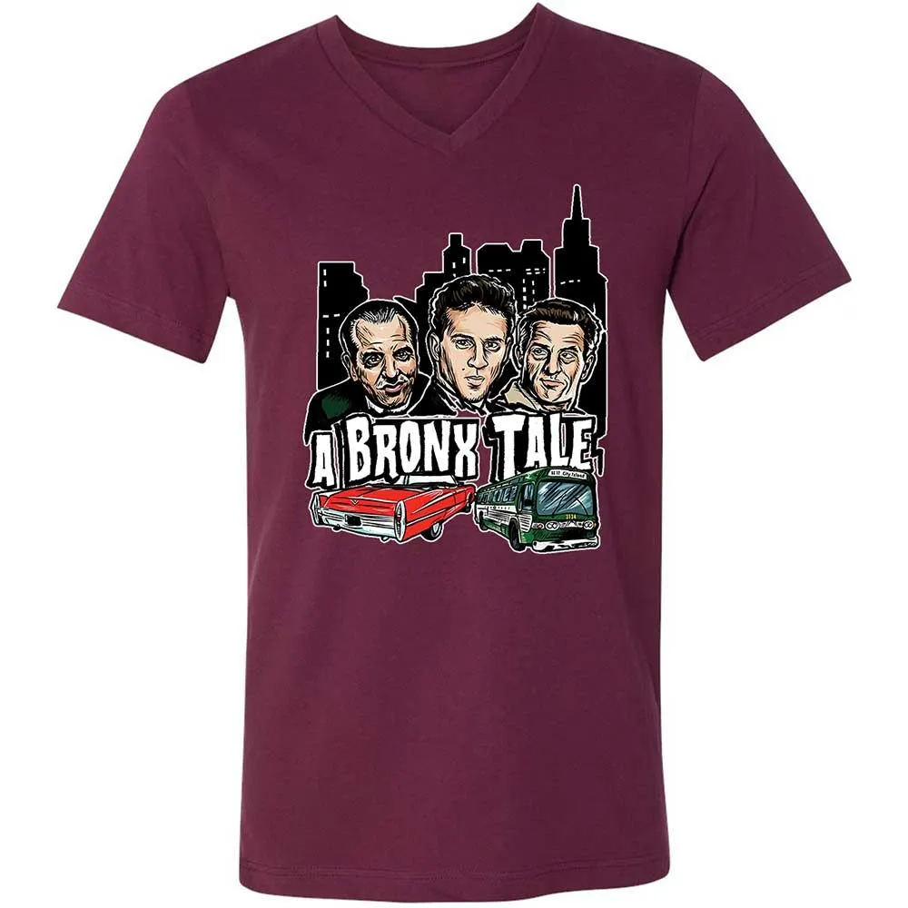 Unisex V-Neck T-Shirt - KCMA9YDB - Maroon - 14