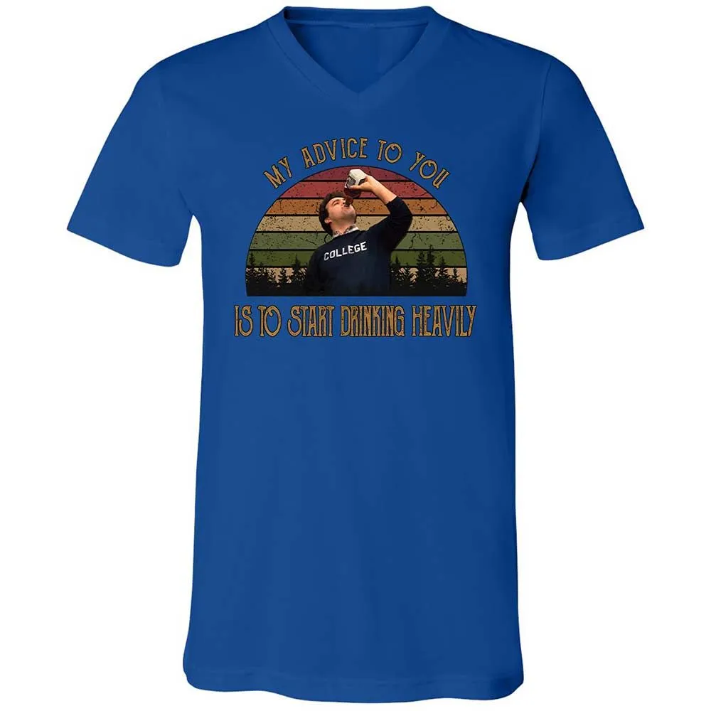 Unisex V-Neck T-Shirt - 6C3ECR4M - True Royal - 4