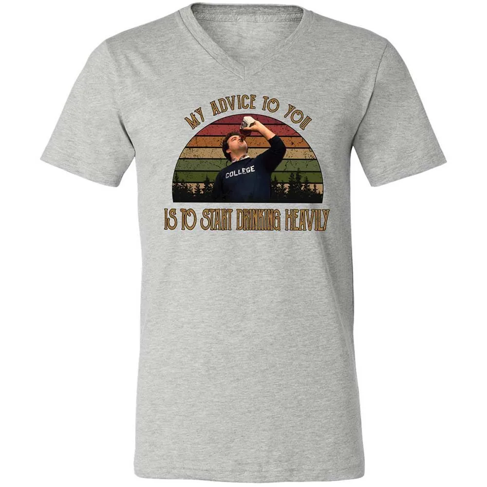 Unisex V-Neck T-Shirt - 6C3ECR4M - Athletic Heather - 15