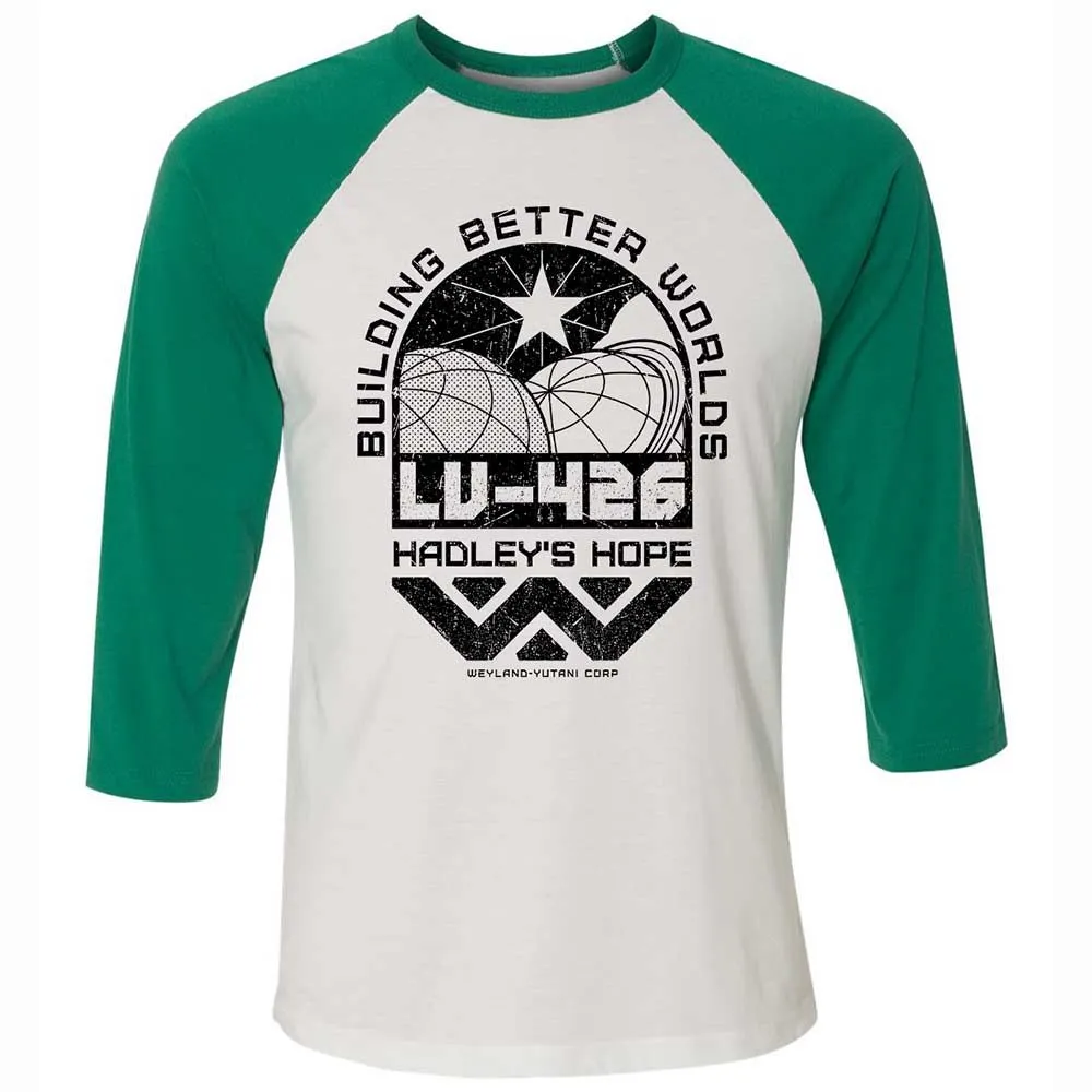 Unisex 3/4 Baseball Tee - QNAEKKTP - White/Kelly - 6