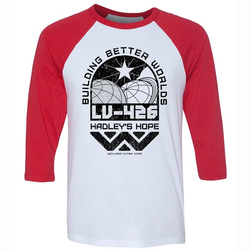 Unisex 3/4 Baseball Tee - QNAEKKTP - White/Red - 9