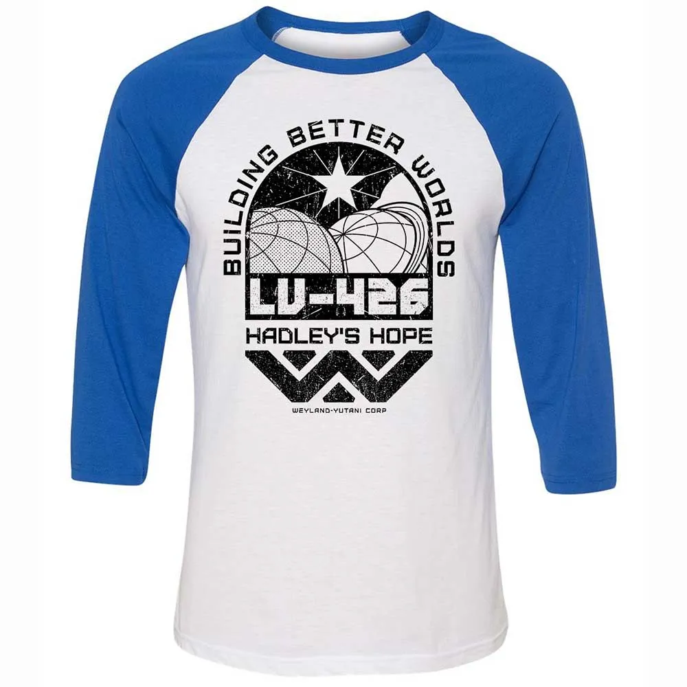 Unisex 3/4 Baseball Tee - QNAEKKTP - White/True Royal - 10