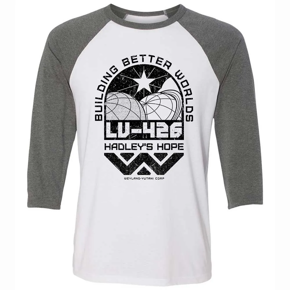 Unisex 3/4 Baseball Tee - QNAEKKTP - White/Deep Heather - 11