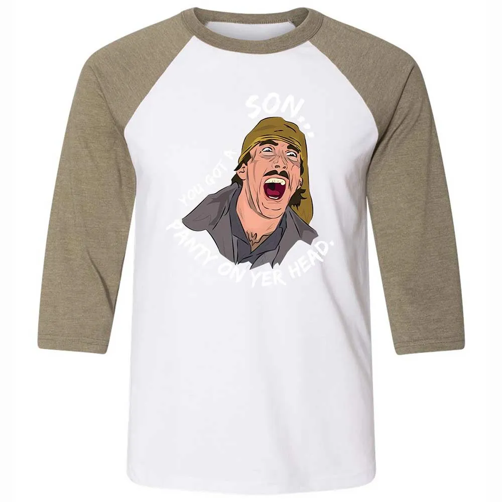 Panty on Yer Head - White/Heather Olive - 4