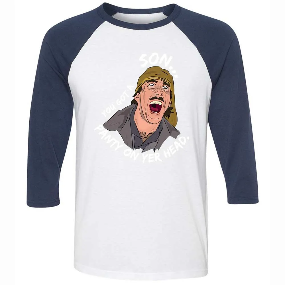 Panty on Yer Head - White/Navy - 8