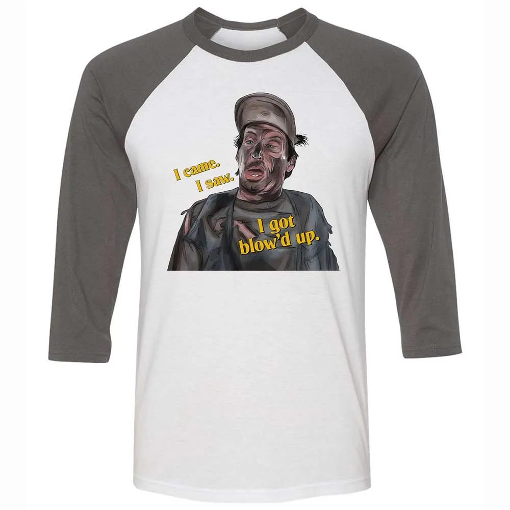 Unisex 3/4 Baseball Tee - UPMUEFS3 - White/Asphalt - 2