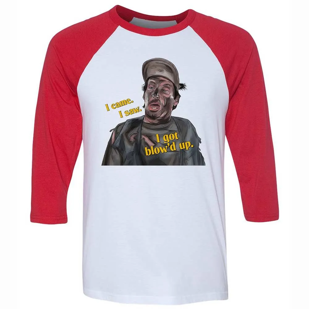 Unisex 3/4 Baseball Tee - UPMUEFS3 - White/Red - 9
