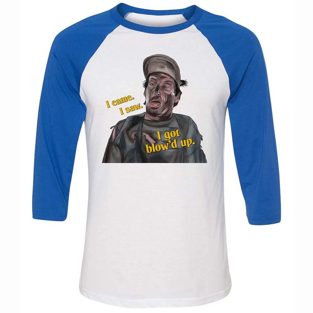 Unisex 3/4 Baseball Tee - UPMUEFS3 - White/True Royal - 10