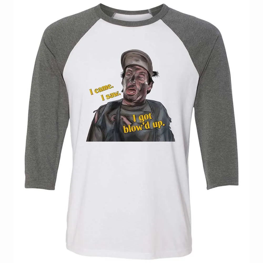 Unisex 3/4 Baseball Tee - UPMUEFS3 - White/Deep Heather - 11