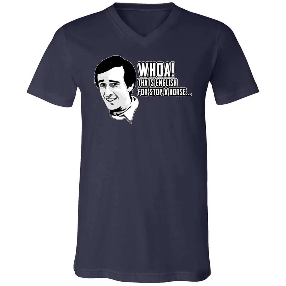Unisex V-Neck T-Shirt - Z1CLFRU4 - Navy - 2