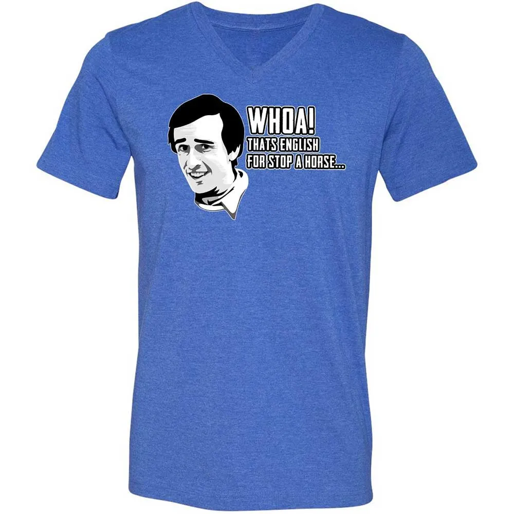 Unisex V-Neck T-Shirt - Z1CLFRU4 - Heather True Royal - 5