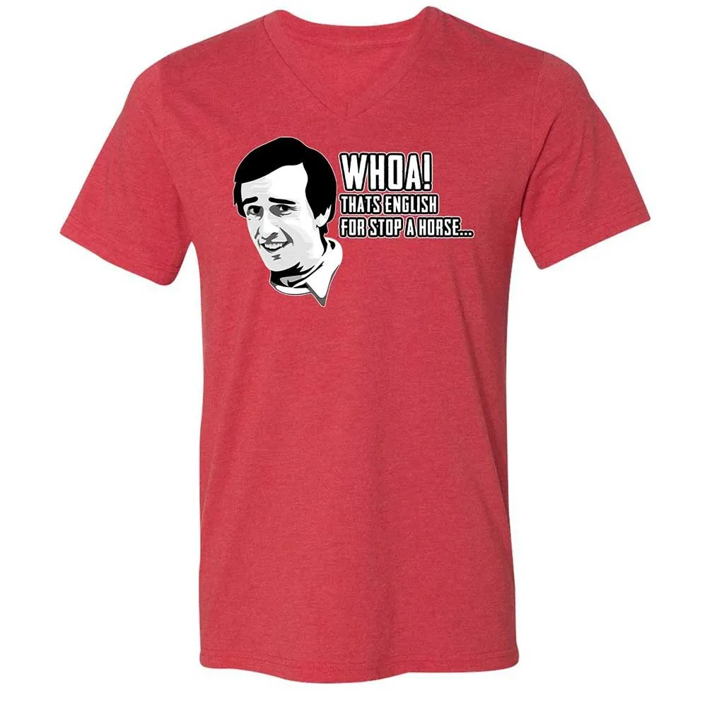 Unisex V-Neck T-Shirt - Z1CLFRU4 - Heather Red - 7