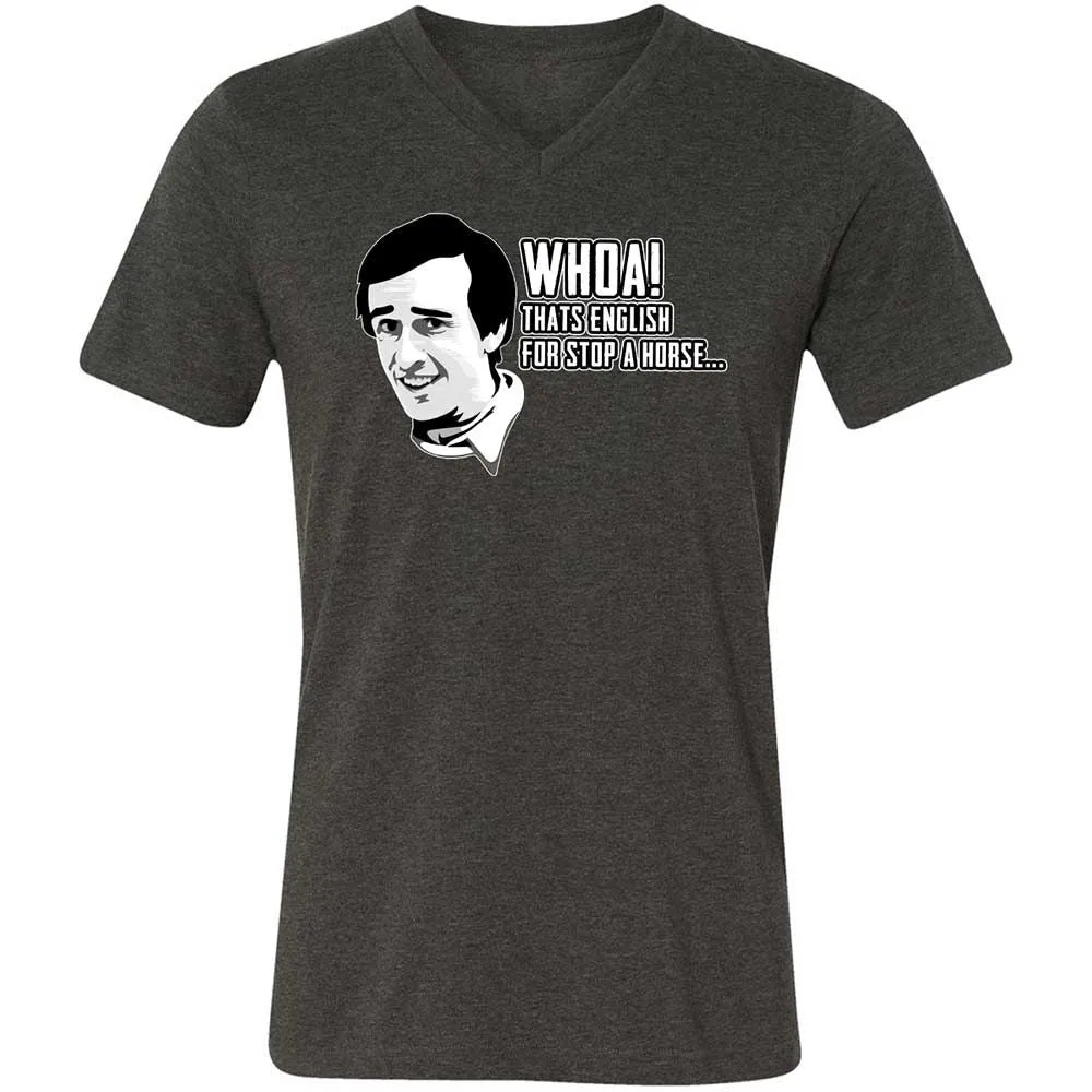 Unisex V-Neck T-Shirt - Z1CLFRU4 - Dark Grey Heather - 9