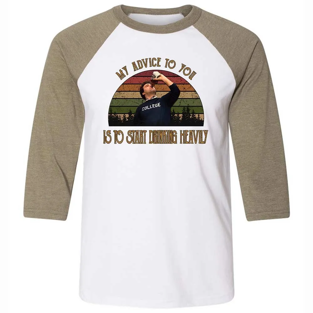 Unisex 3/4 Baseball Tee - 3CEY4N25 - White/Heather Olive - 4