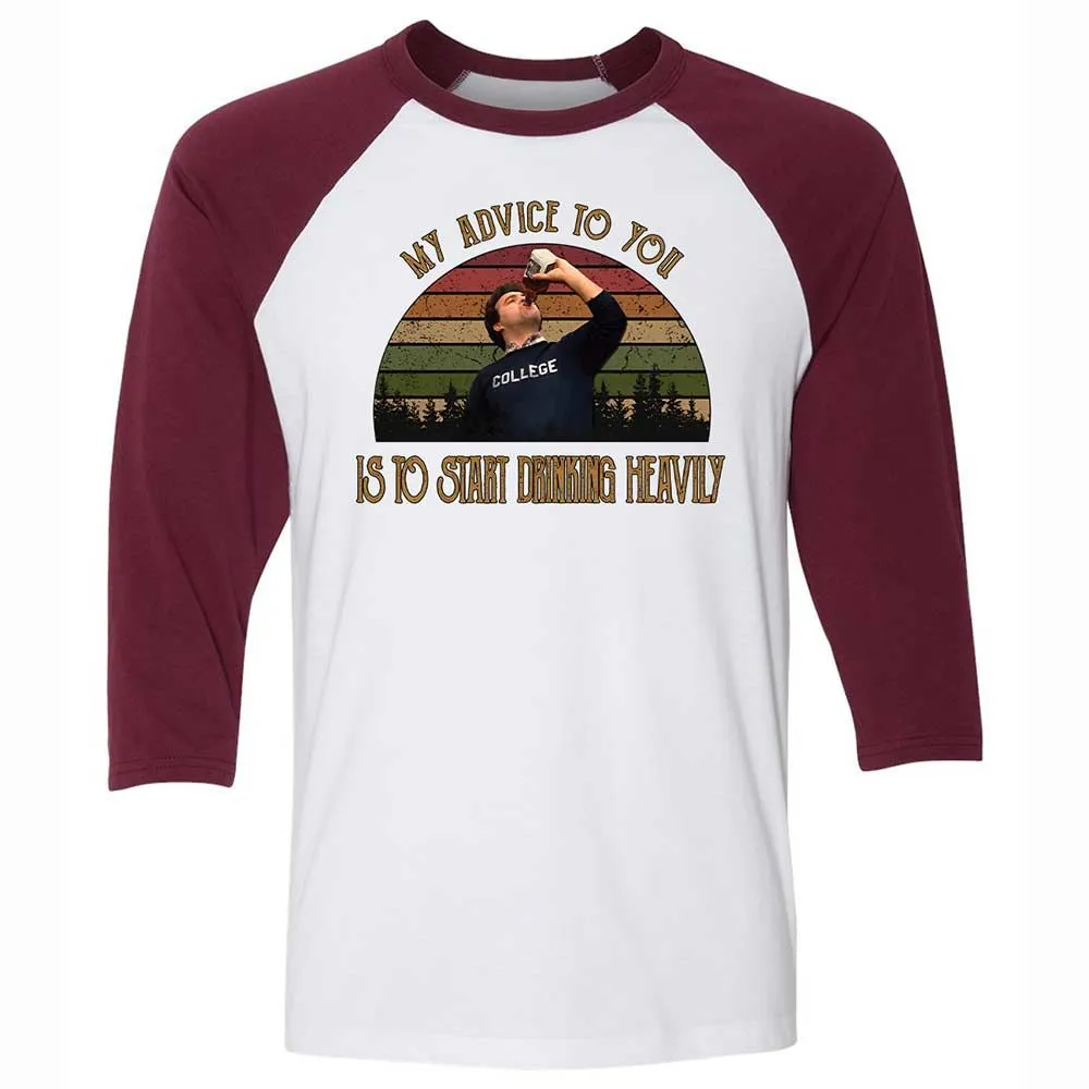 Unisex 3/4 Baseball Tee - 3CEY4N25 - White/Maroon - 7