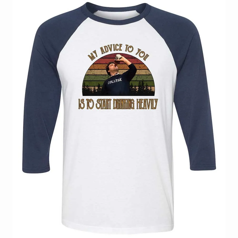 Unisex 3/4 Baseball Tee - 3CEY4N25 - White/Navy - 8