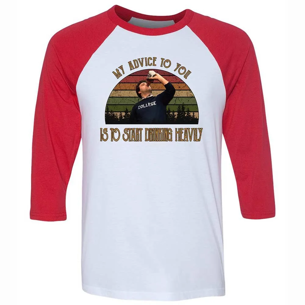 Unisex 3/4 Baseball Tee - 3CEY4N25 - White/Red - 9