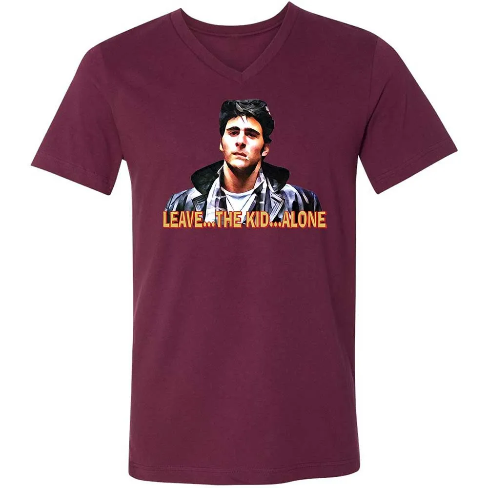 Unisex V-Neck T-Shirt - SLRFQ3WU - Maroon - 14