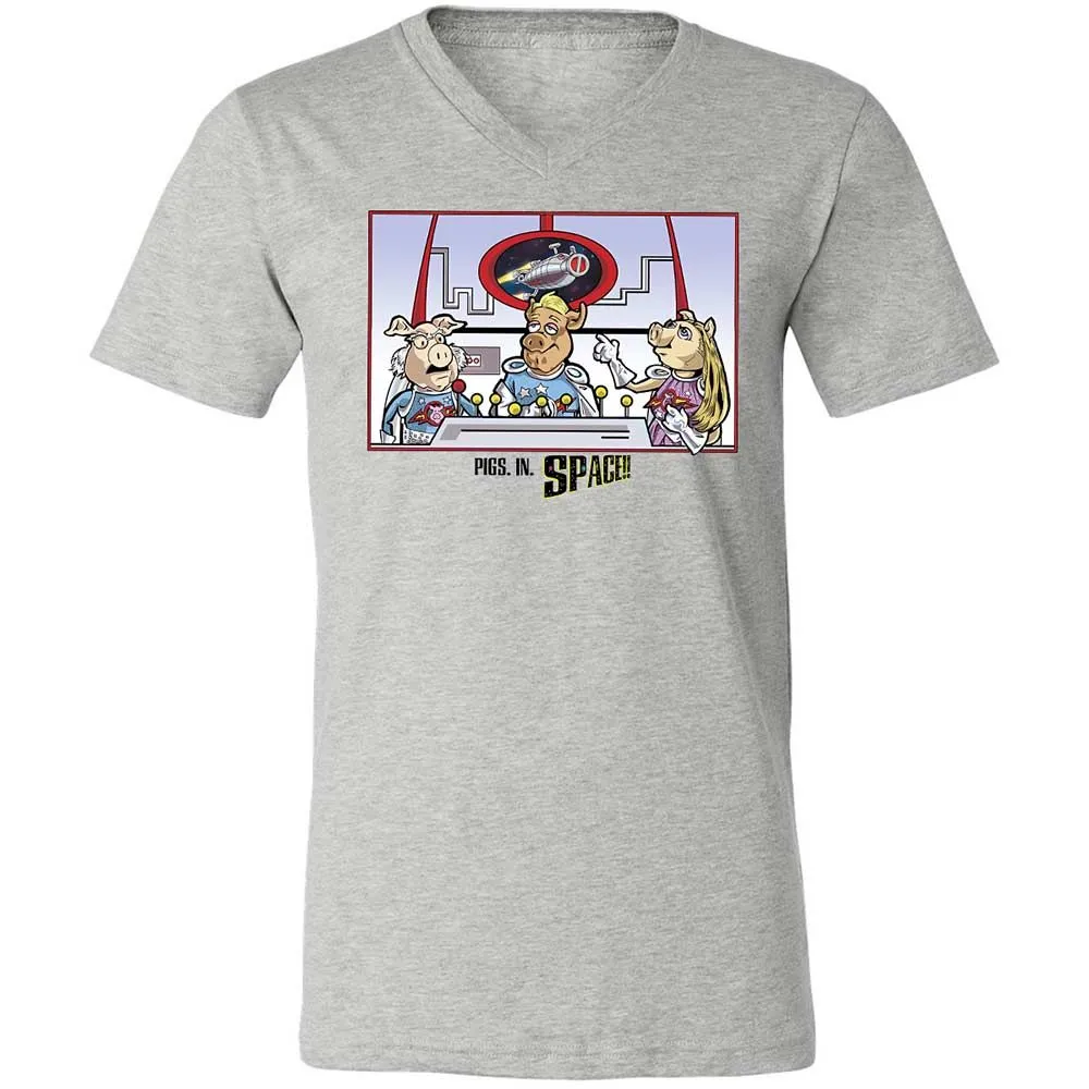Unisex V-Neck T-Shirt - 1RYZ9RDN - Athletic Heather - 2