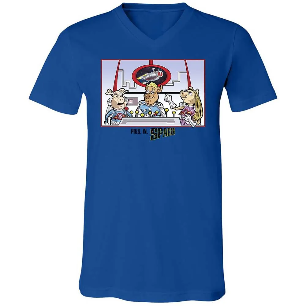 Unisex V-Neck T-Shirt - 1RYZ9RDN - True Royal - 3