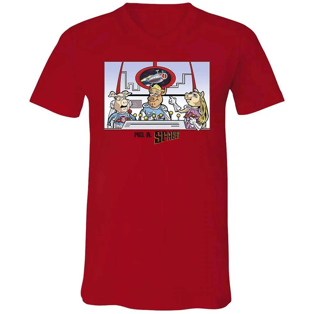 Unisex V-Neck T-Shirt - 1RYZ9RDN - Red - 5