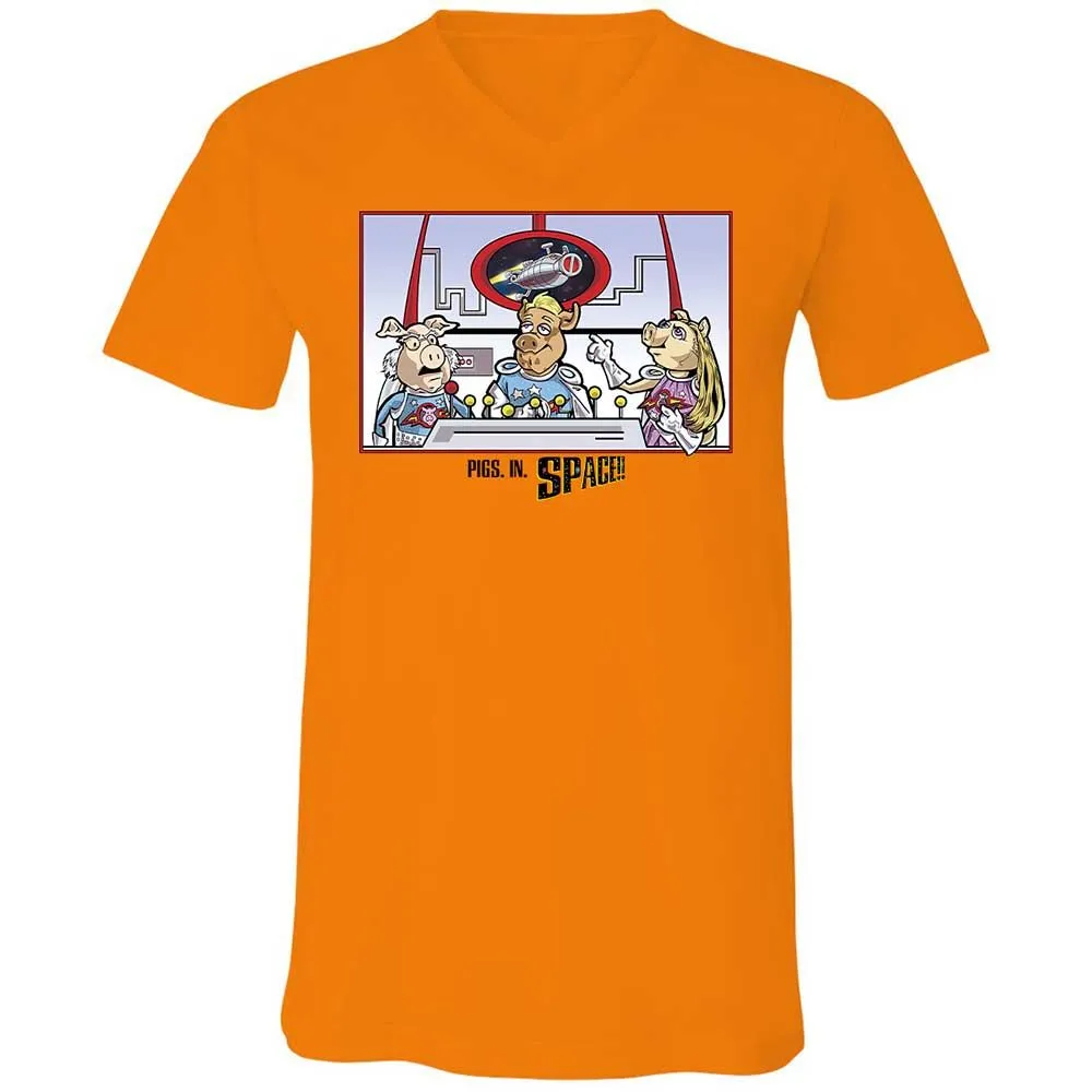 Unisex V-Neck T-Shirt - 1RYZ9RDN - Orange - 7